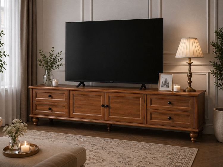 میز تلویزیون جنس نئوپان با روکش ملامینه کد TV2