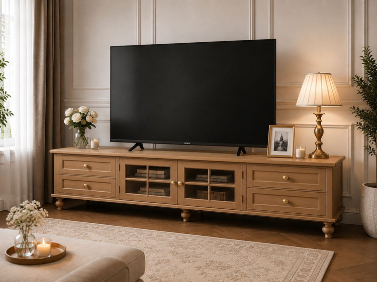 میز تلویزیون جنس نئوپان با روکش ملامینه کد TV3
