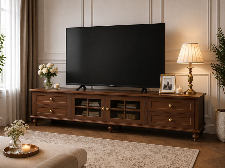 میز تلویزیون جنس نئوپان با روکش ملامینه کد TV3